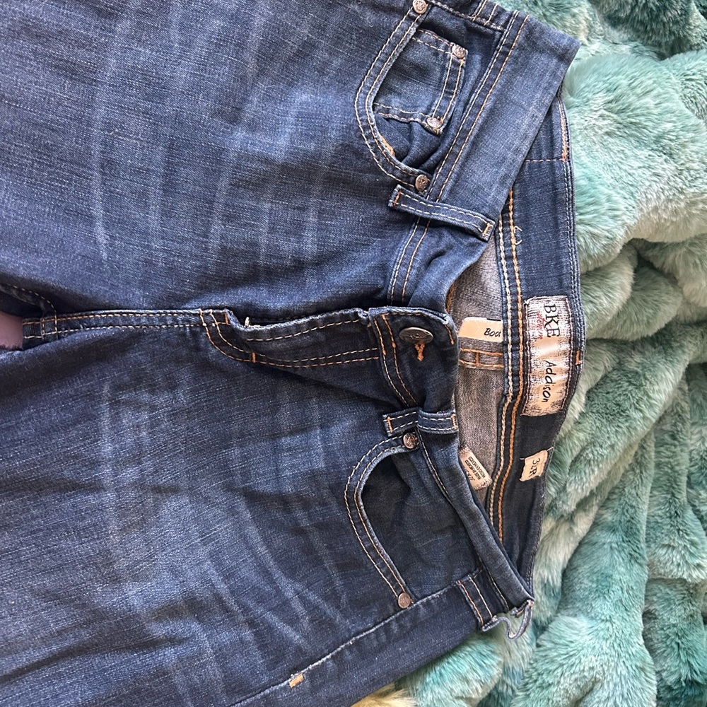 BKE Women's Dark Blue Boyfriend Jeans